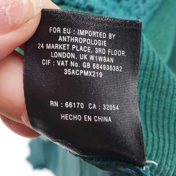 Anthro Knitted & Knotted Womens Angora and Silk Hunter Grn Button Down Cardigan - Picture 8 of 10